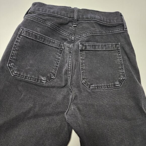 GAP Black Wash Stretch Denim High Rise 70's Flare Jeans - Picture 3 of 8